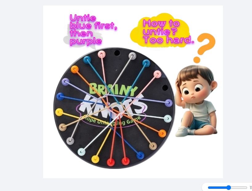 Rope Untangling Challenge - Kids Puzzle Toy for Logic Development, Focus, and Fun - Preschool Educational Board Game
