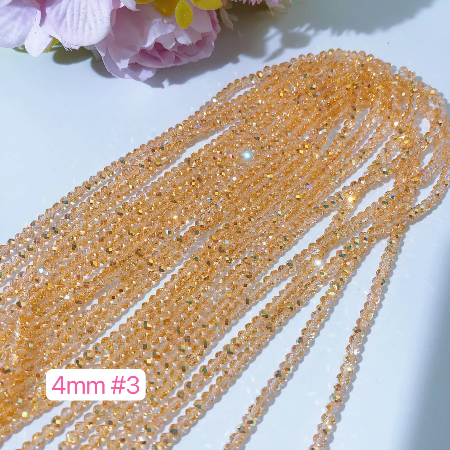 4 mm Glass Disco Beads