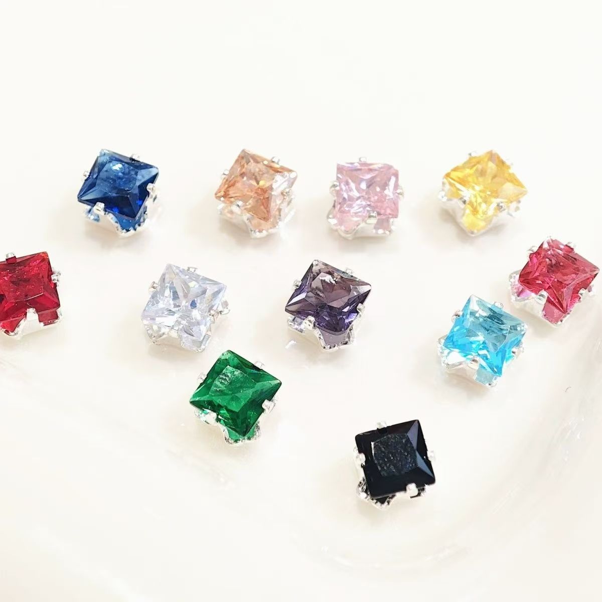 20pcs square dopamine claws drill DIY accessory accessories with colorful