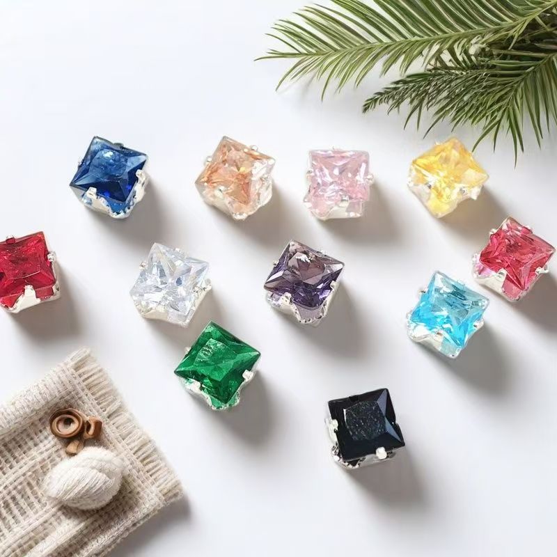 20pcs square dopamine claws drill DIY accessory accessories with colorful