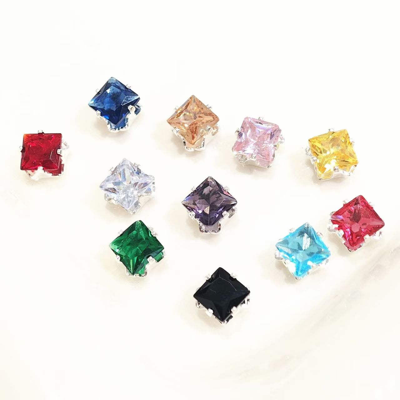 20pcs square dopamine claws drill DIY accessory accessories with colorful