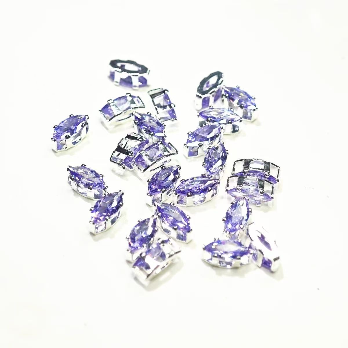 3*6 Horse Eye Claw Drill Claw Zircon High-Quality Internet Celebrity Lace Bottom DIY Beading Accessories Zircon Stonery Gemstone Bracelet