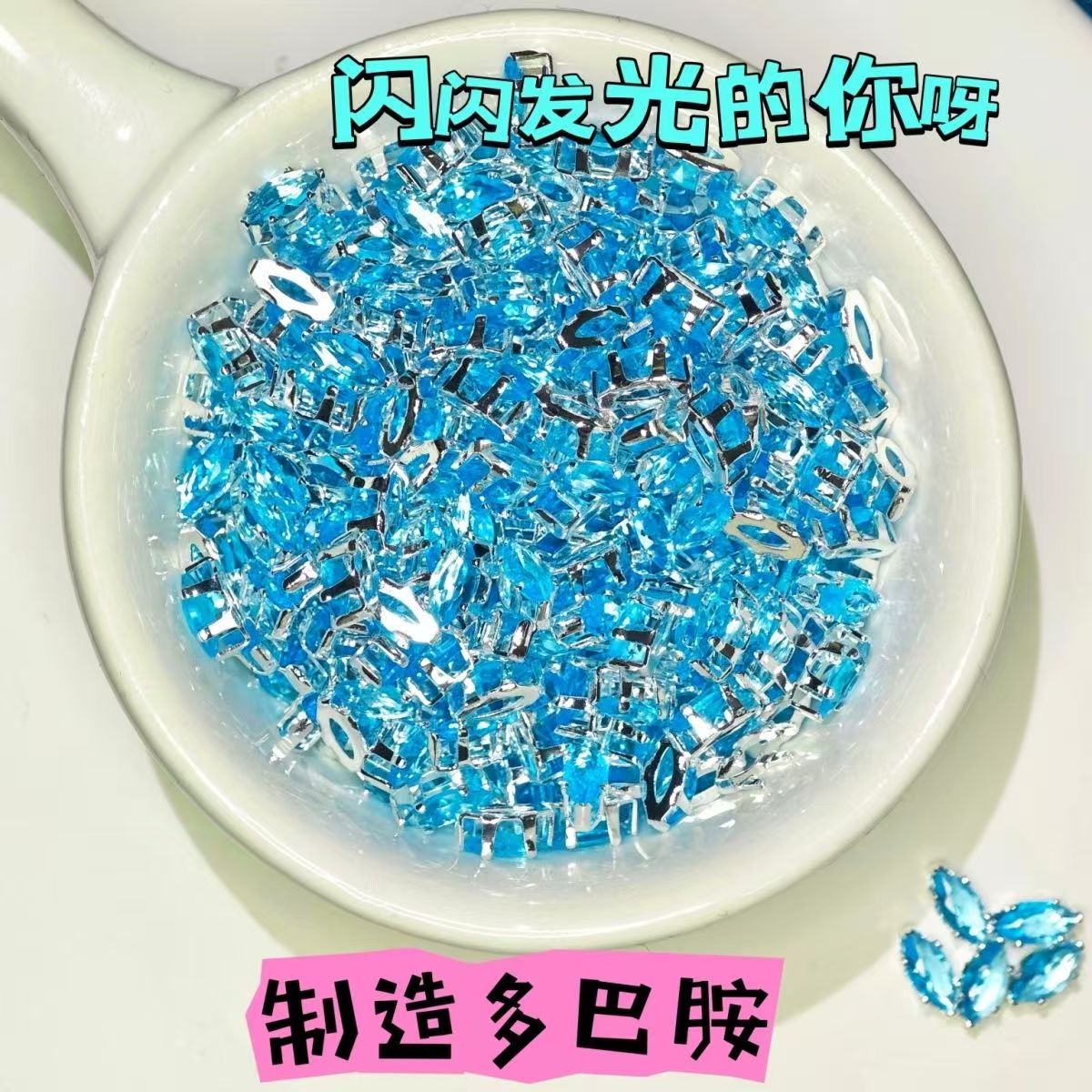3*6 Horse Eye Claw Drill Claw Zircon High-Quality Internet Celebrity Lace Bottom DIY Beading Accessories Zircon Stonery Gemstone Bracelet