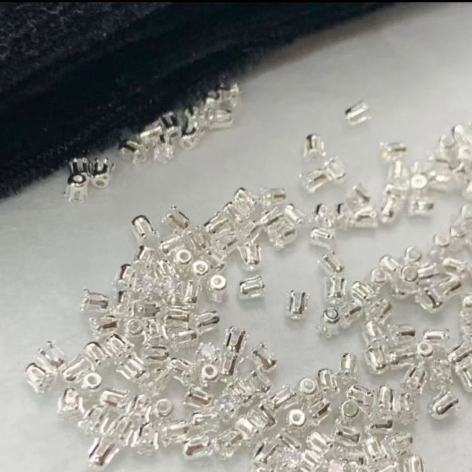 2mm round flash white zircon claw zircon versatile pendant beads DIY jewelry accessory bracelet necklace material beads
