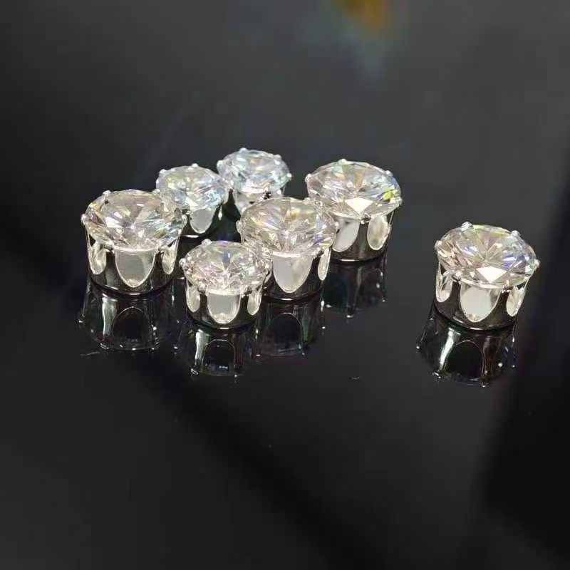 Extra large white zircon hand-sewn diamond plated thick silver claw diamond DIY hand-made hair accessory clothing jewelry shoes and bags accessories flash