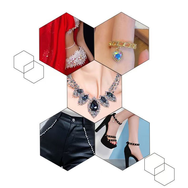 Ins jewelry accessories horse eye claw drill hand-sewn zircon flash drill nail decoration clothing accessories mixed packaging
