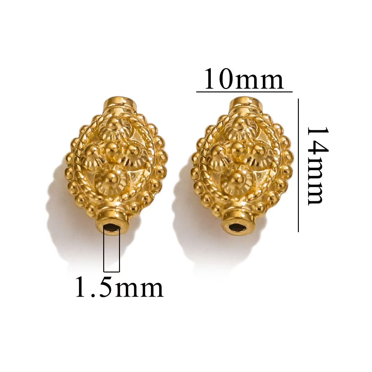 Electroplating process for stainless steel 18K gold - plated small jewelry pendants, wholesale of handmade DIY bracelet and necklace jewelry pendants