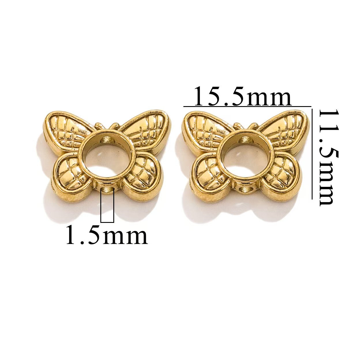 Electroplating process for stainless steel 18K gold - plated small jewelry pendants, wholesale of handmade DIY bracelet and necklace jewelry pendants