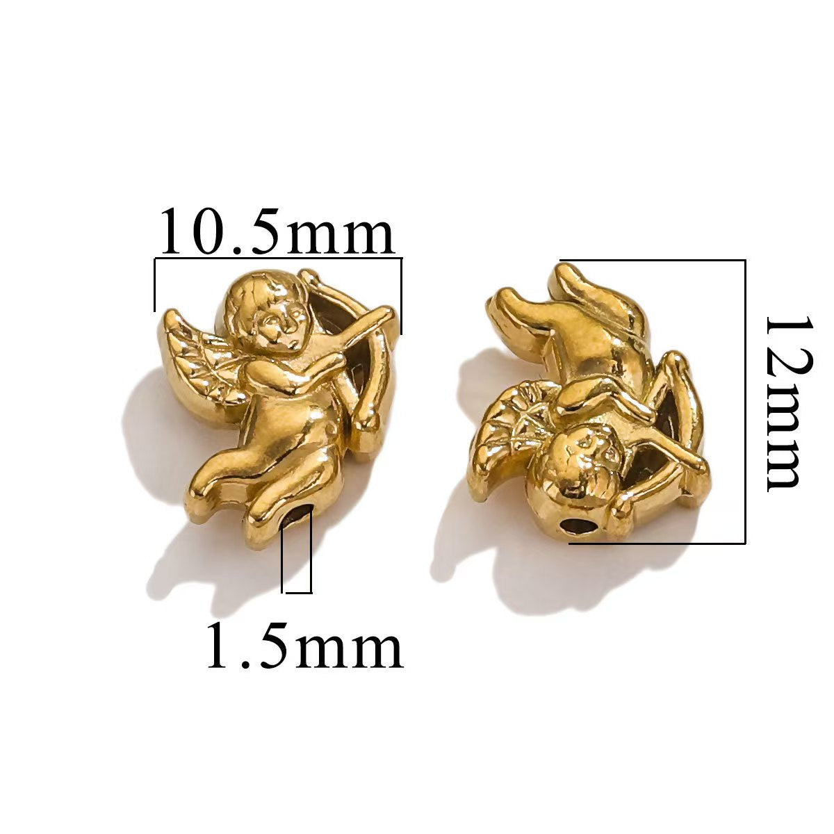 Electroplating process for stainless steel 18K gold - plated small jewelry pendants, wholesale of handmade DIY bracelet and necklace jewelry pendants