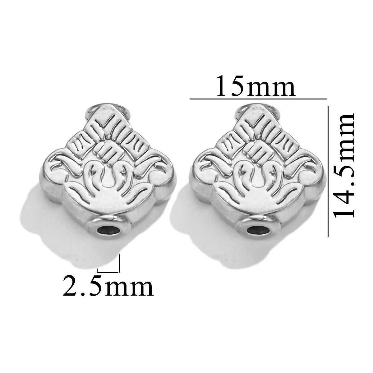 Electroplating process for stainless steel 18K gold - plated small jewelry pendants, wholesale of handmade DIY bracelet and necklace jewelry pendants