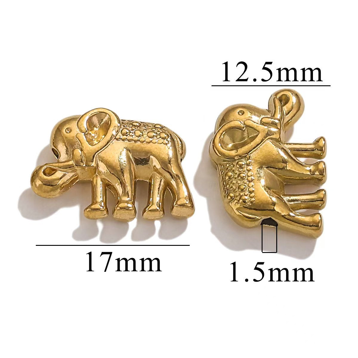 Electroplating process for stainless steel 18K gold - plated small jewelry pendants, wholesale of handmade DIY bracelet and necklace jewelry pendants