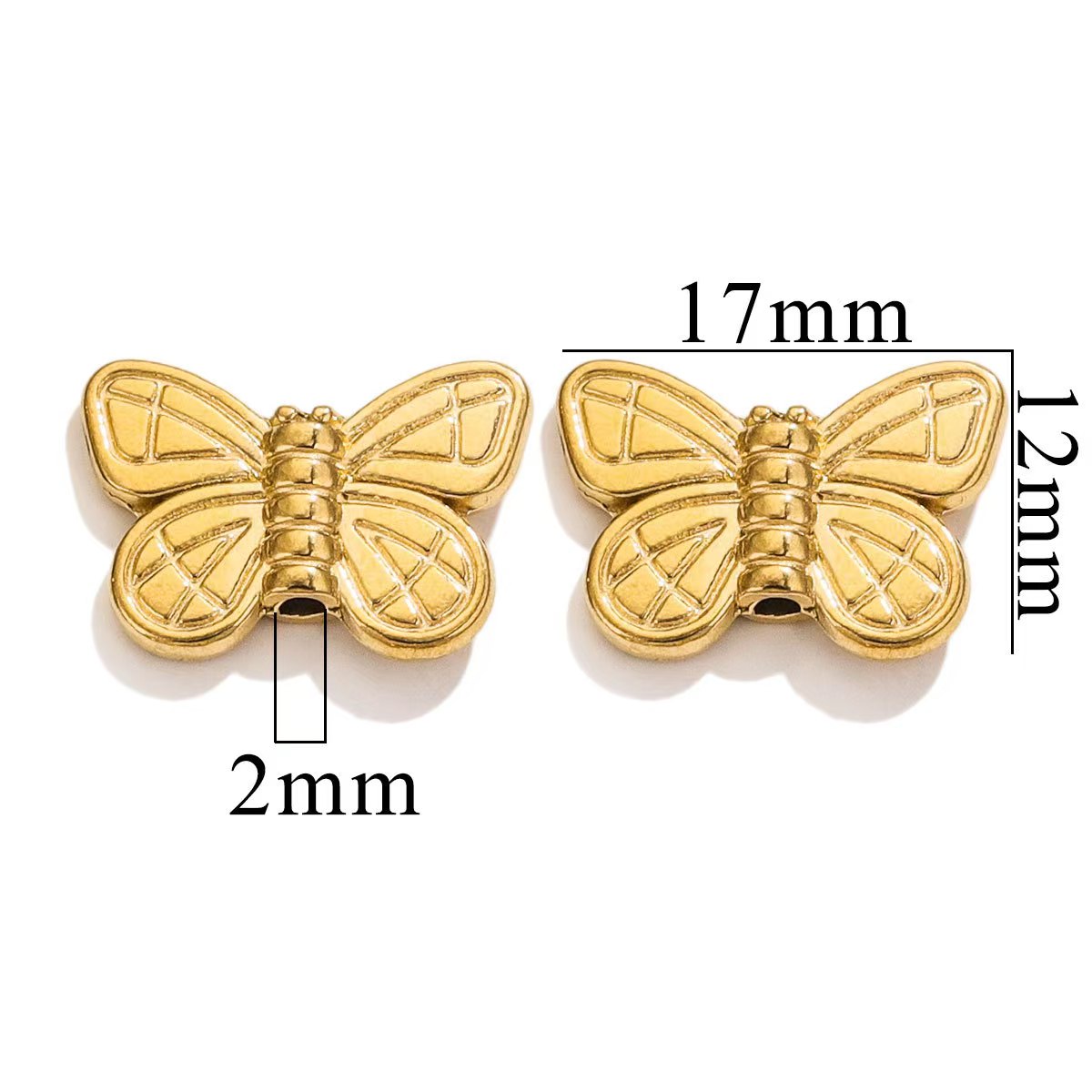 Electroplating process for stainless steel 18K gold - plated small jewelry pendants, wholesale of handmade DIY bracelet and necklace jewelry pendants