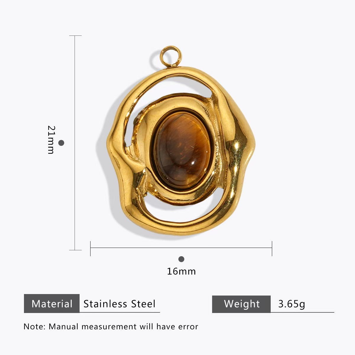 5 Stainless Steel Retro Maillard Tiger's Eye Pendants, Earrings with Hollowed-out Lace and Agate, High-end Earrings, Necklaces and Pendants
