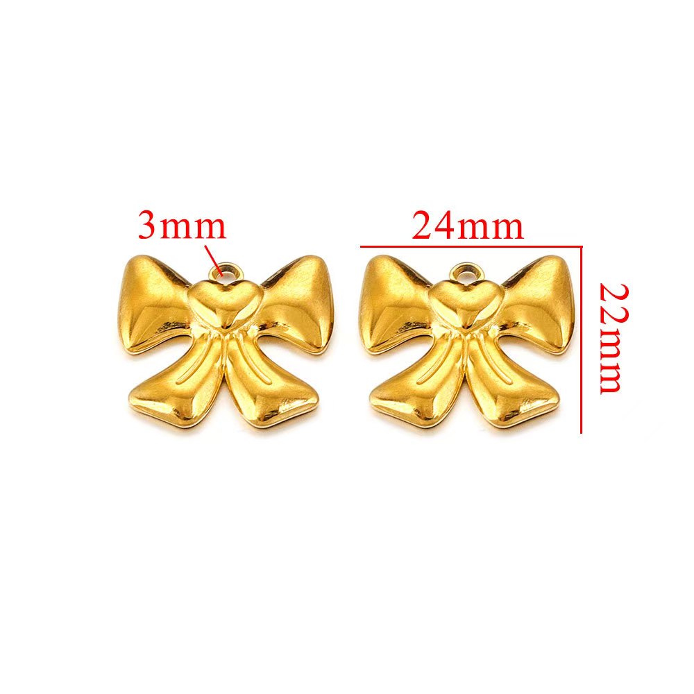 Wholesale of 5 exquisite pendants for small accessories in European and American style, made of stainless steel with 18K gold plating, suitable for DIY necklaces and bracelets.