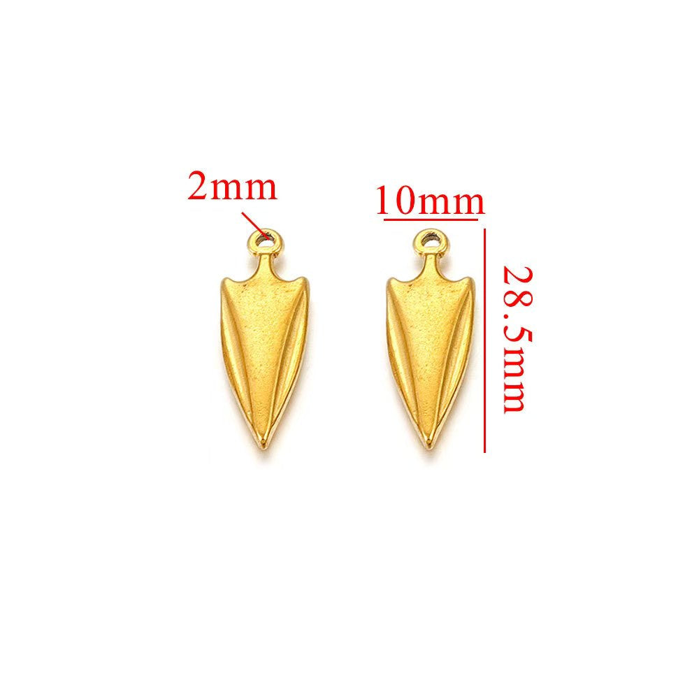 Wholesale of 5 exquisite pendants for small accessories in European and American style, made of stainless steel with 18K gold plating, suitable for DIY necklaces and bracelets.