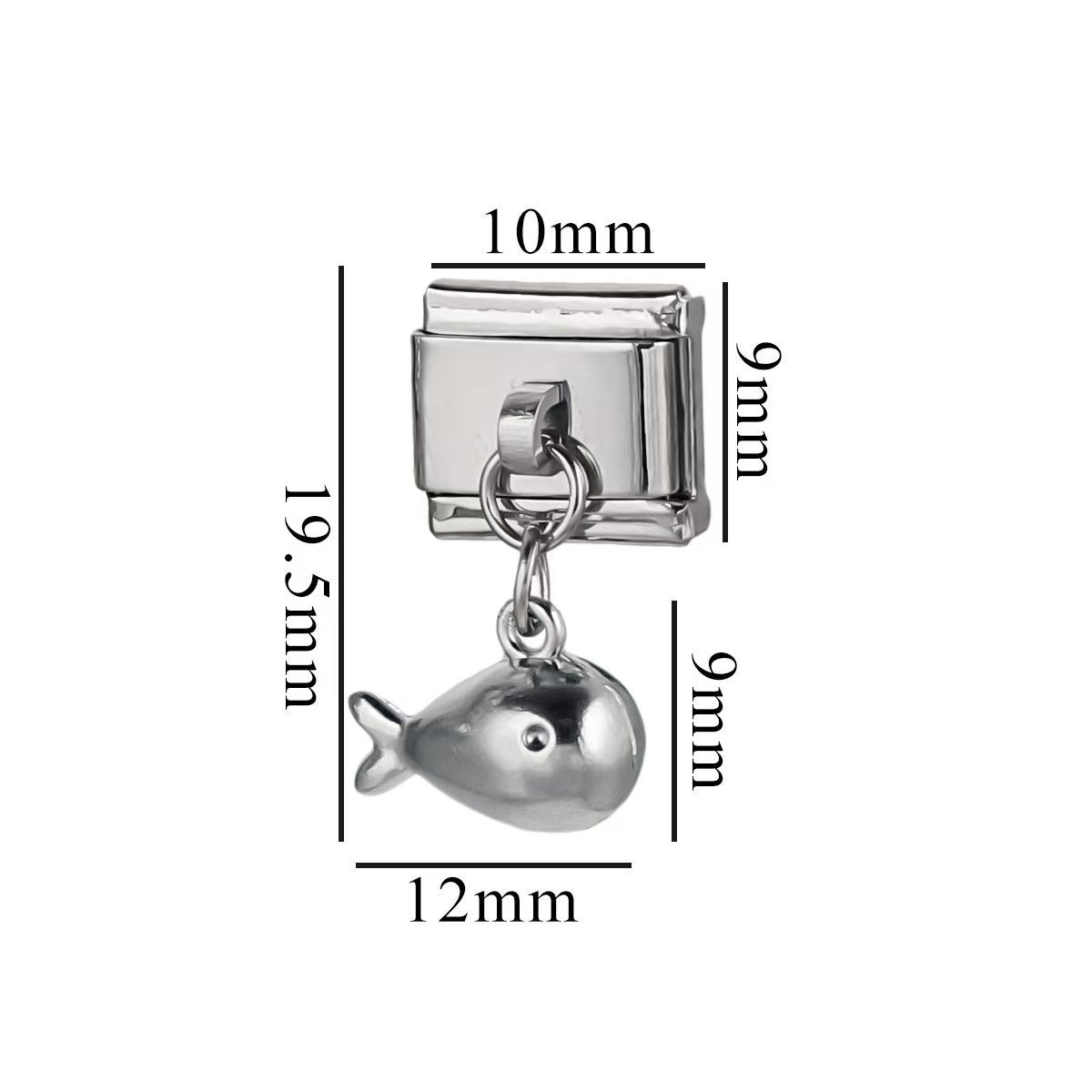 1 Stainless Steel Lovely Small Pendant Ocean Series Titanium Steel Modular Bracelet DIY Jewelry Titanium Steel Accessory Bracelet