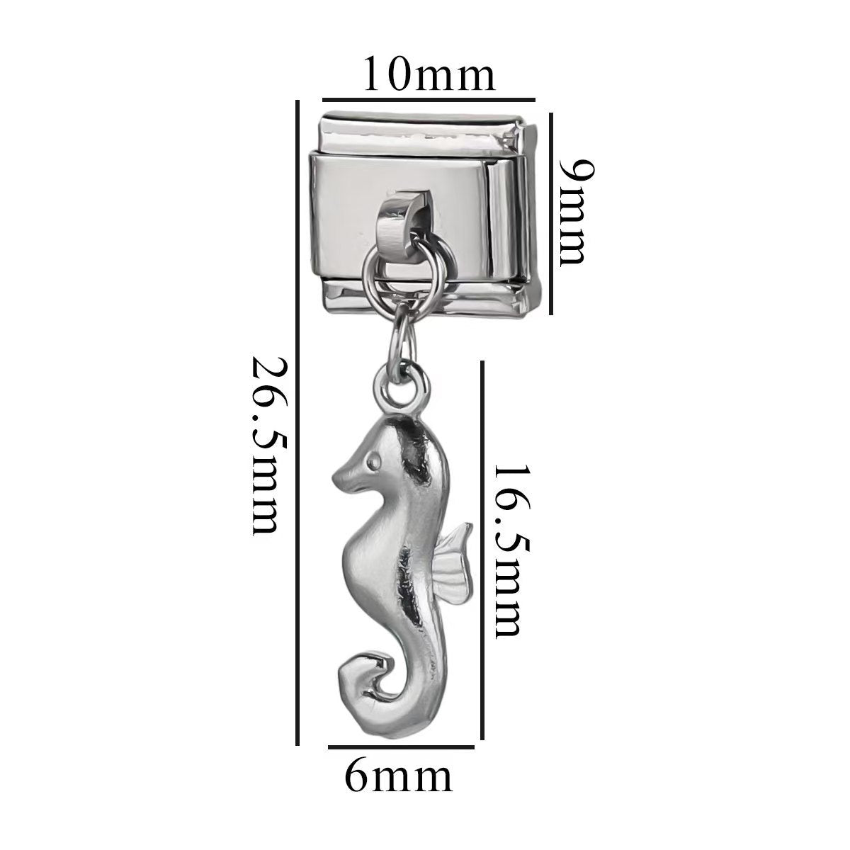 1 Stainless Steel Lovely Small Pendant Ocean Series Titanium Steel Modular Bracelet DIY Jewelry Titanium Steel Accessory Bracelet