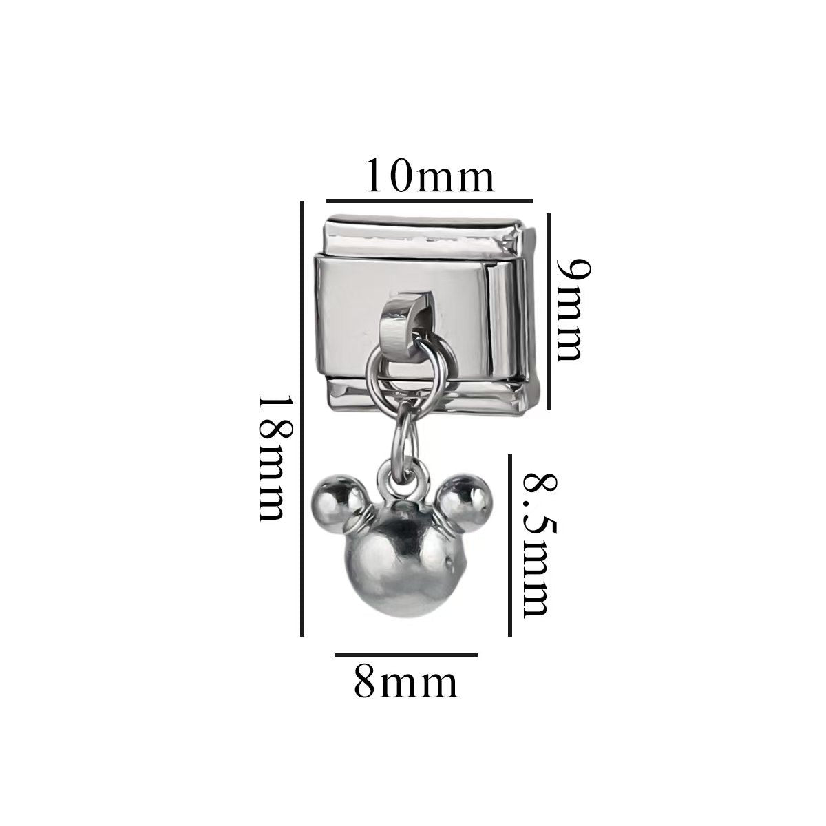 1 Stainless Steel Lovely Small Pendant Ocean Series Titanium Steel Modular Bracelet DIY Jewelry Titanium Steel Accessory Bracelet