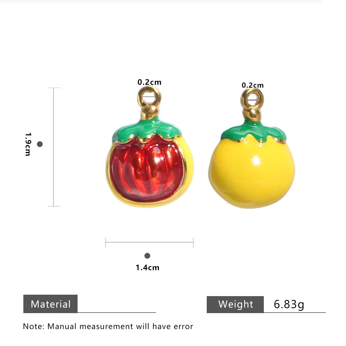 Oil - drip stainless - steel apple, strawberry, grape, banana fruit - themed DIY jewelry. High - end feeling necklace accessories and pendants
