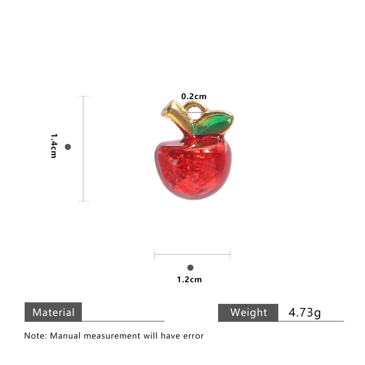 Oil - drip stainless - steel apple, strawberry, grape, banana fruit - themed DIY jewelry. High - end feeling necklace accessories and pendants