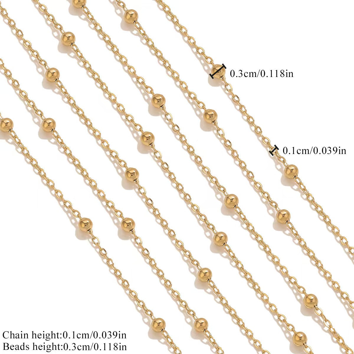 Stainless steel spacer bead chains, tassel chains, DIY ancient - style materials, handmade jewelry components for bracelets, necklaces and other accessories