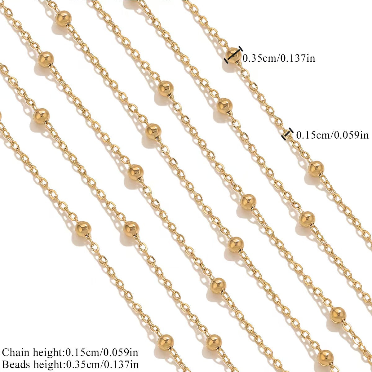 Stainless steel spacer bead chains, tassel chains, DIY ancient - style materials, handmade jewelry components for bracelets, necklaces and other accessories