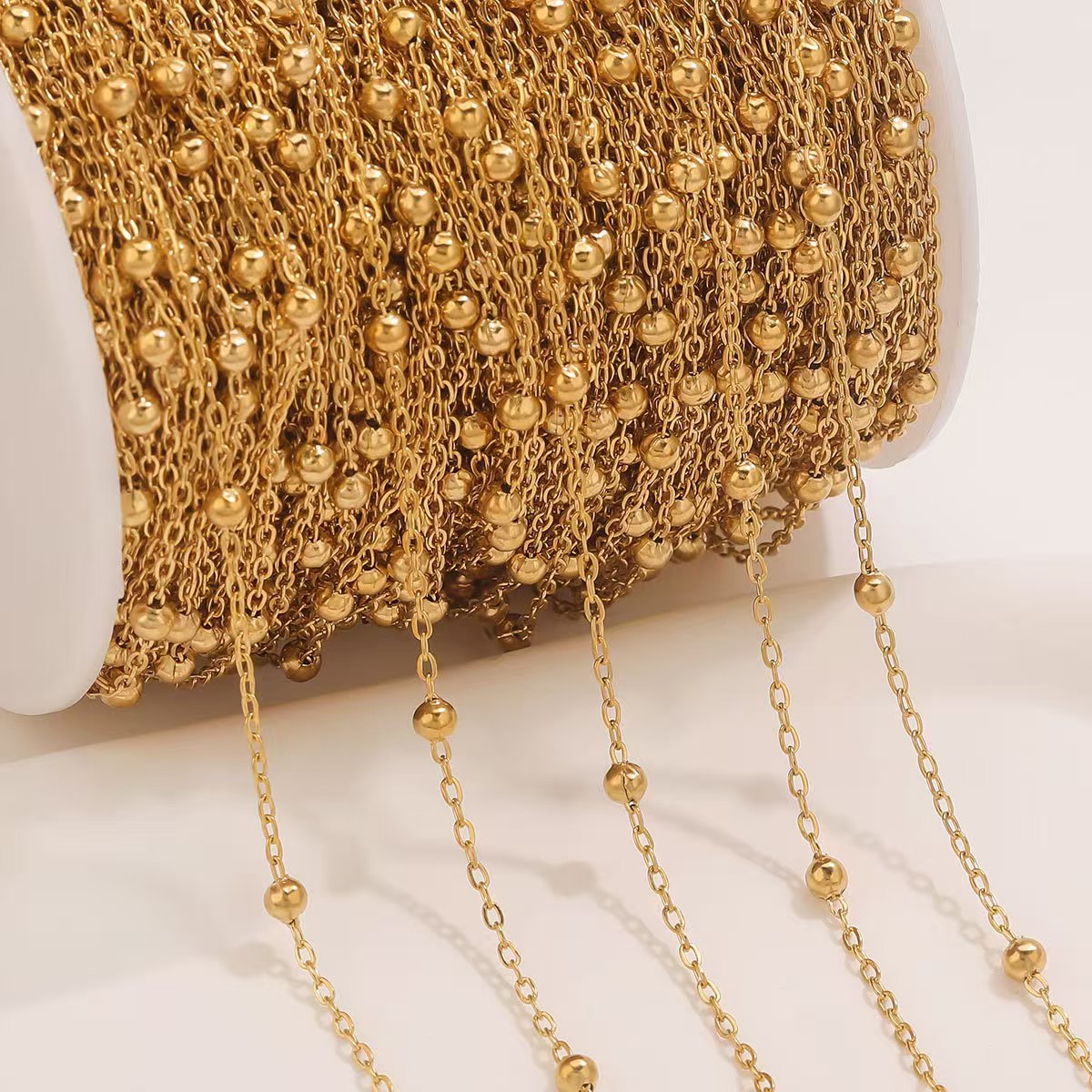 Stainless steel spacer bead chains, tassel chains, DIY ancient - style materials, handmade jewelry components for bracelets, necklaces and other accessories
