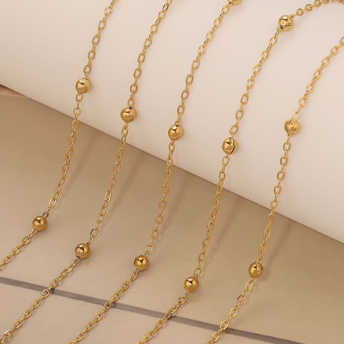 Stainless steel spacer bead chains, tassel chains, DIY ancient - style materials, handmade jewelry components for bracelets, necklaces and other accessories