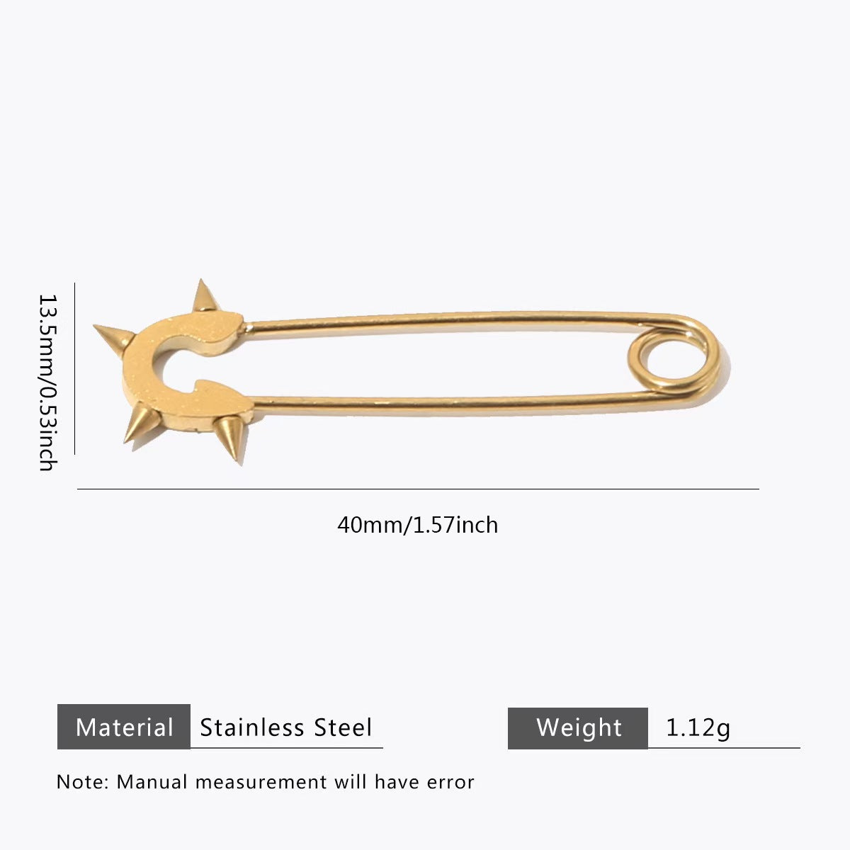 Set of 5 Stainless Steel Gold-Plated Diamond-Encrusted Brooches, Colorful Diamond-Embedded Unique Brooches, Must-Have Accessories for Outfit Matching, Handmade DIY Jewelry Components