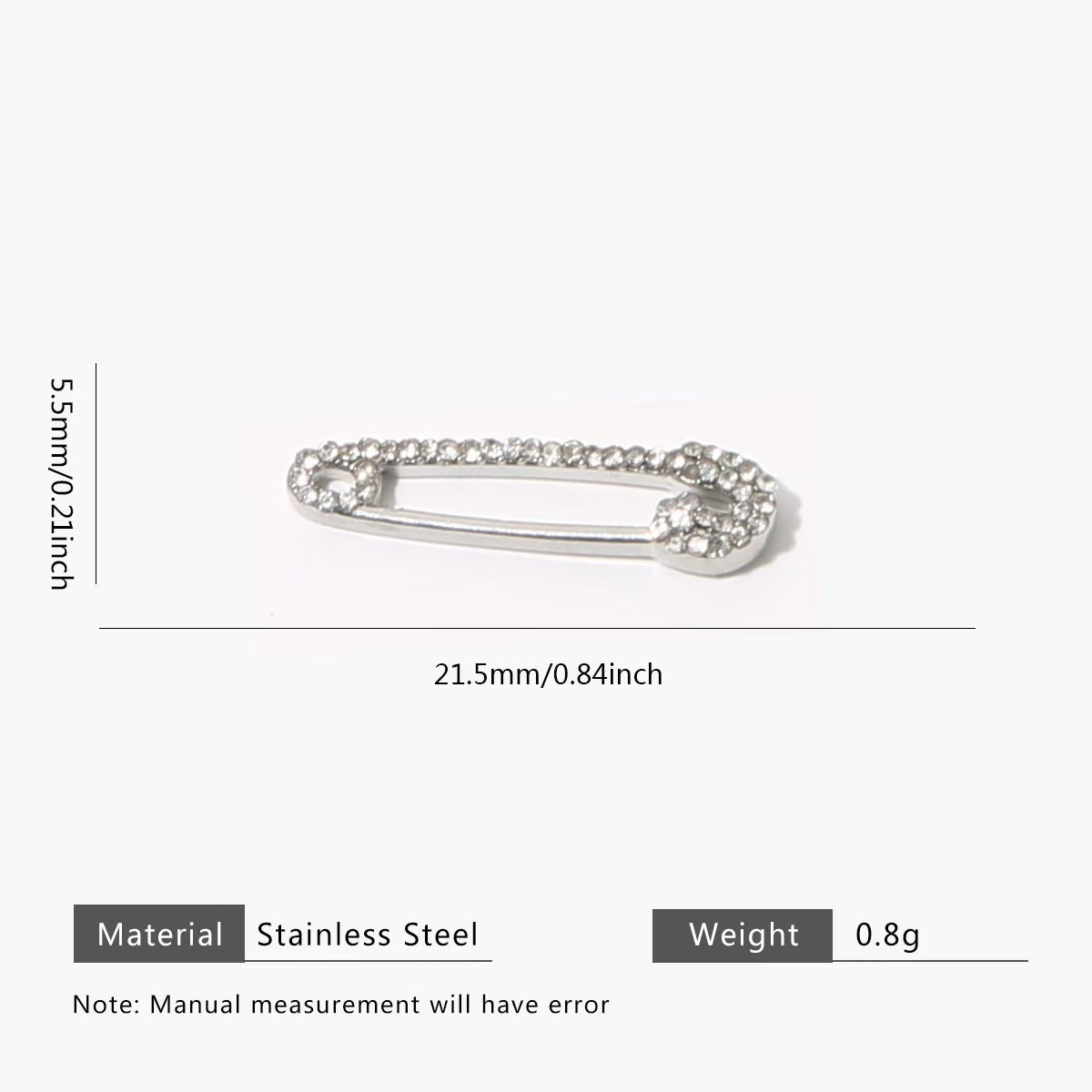 Set of 5 Stainless Steel Gold-Plated Diamond-Encrusted Brooches, Colorful Diamond-Embedded Unique Brooches, Must-Have Accessories for Outfit Matching, Handmade DIY Jewelry Components