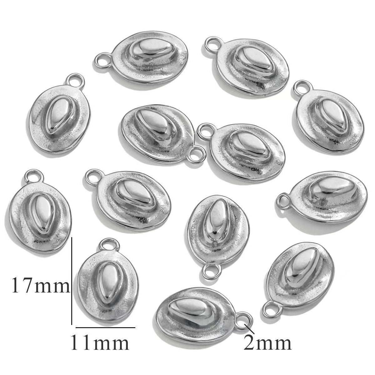 5 stainless - steel western cowboy hat small pendants, personalized small accessories, handmade DIY necklaces, collarbone chains, simple small pendants
