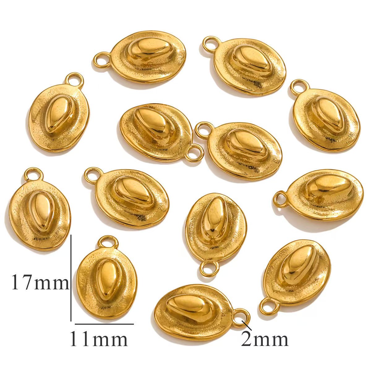 5 stainless - steel western cowboy hat small pendants, personalized small accessories, handmade DIY necklaces, collarbone chains, simple small pendants