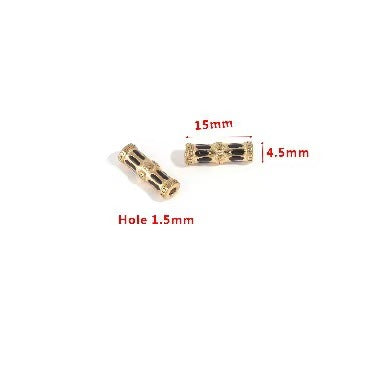 2 Stainless Steel Golden 18K Gold Plated Spacer Beads, European and American Style Handmade DIY Bracelet, Necklace, Jewelry Spacer Beads, Loose Beads Accessories
