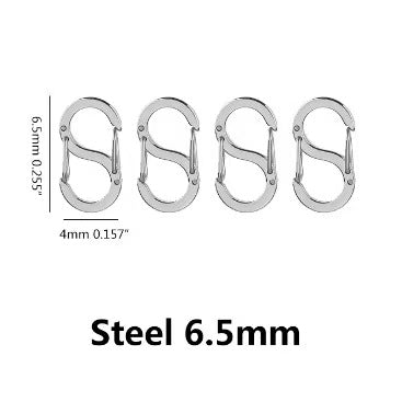 Stainless steel minimalist jewelry buckle, electroplating process, large S-shaped buckle, handmade DIY clothing accessories, spring S-shaped jewelry buckle, 4 pieces