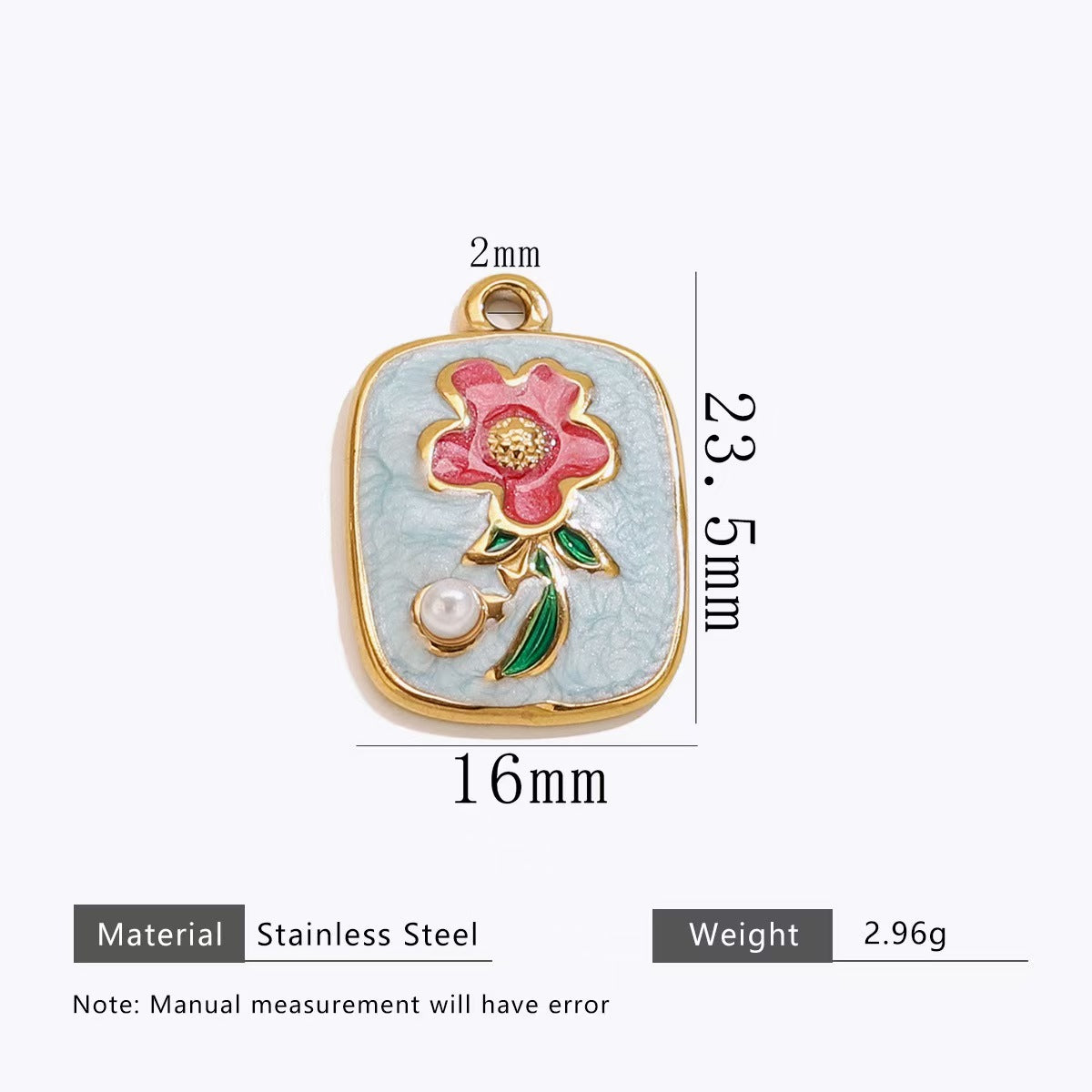 Creative colorful oil - dripping stainless - steel pendants with fruit and animal patterns, fashionable and delicate handmade DIY necklace accessories, 5 pieces