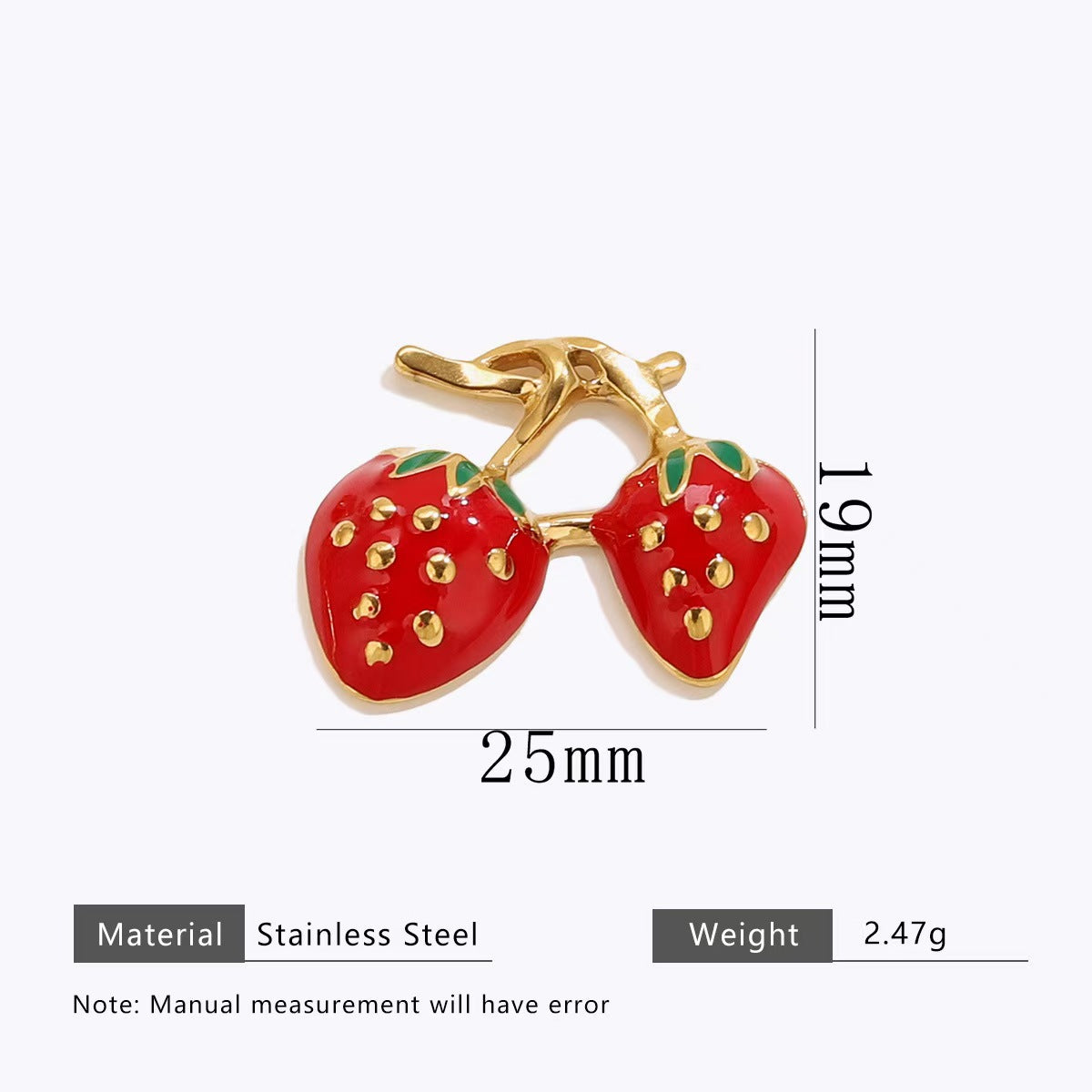 Creative colorful oil - dripping stainless - steel pendants with fruit and animal patterns, fashionable and delicate handmade DIY necklace accessories, 5 pieces