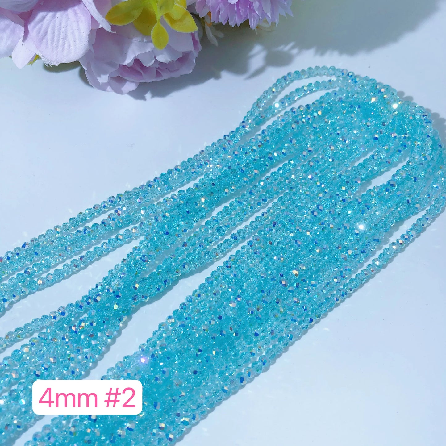 4 mm Glass Disco Beads