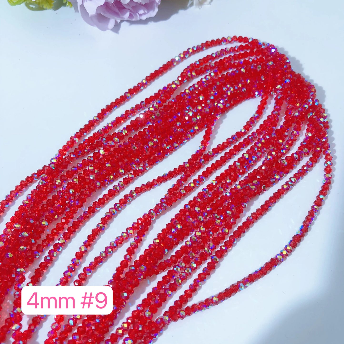 4 mm Glass Disco Beads