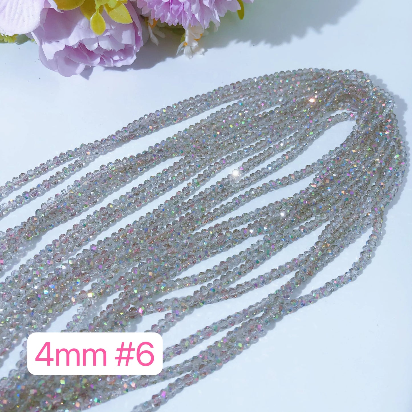 4 mm Glass Disco Beads