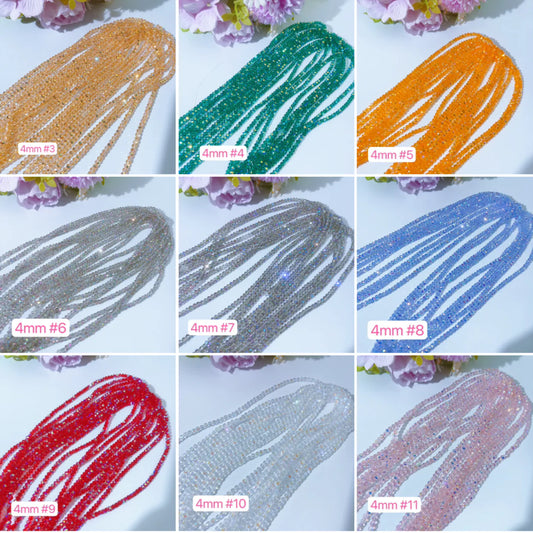 4 mm Glass Disco Beads