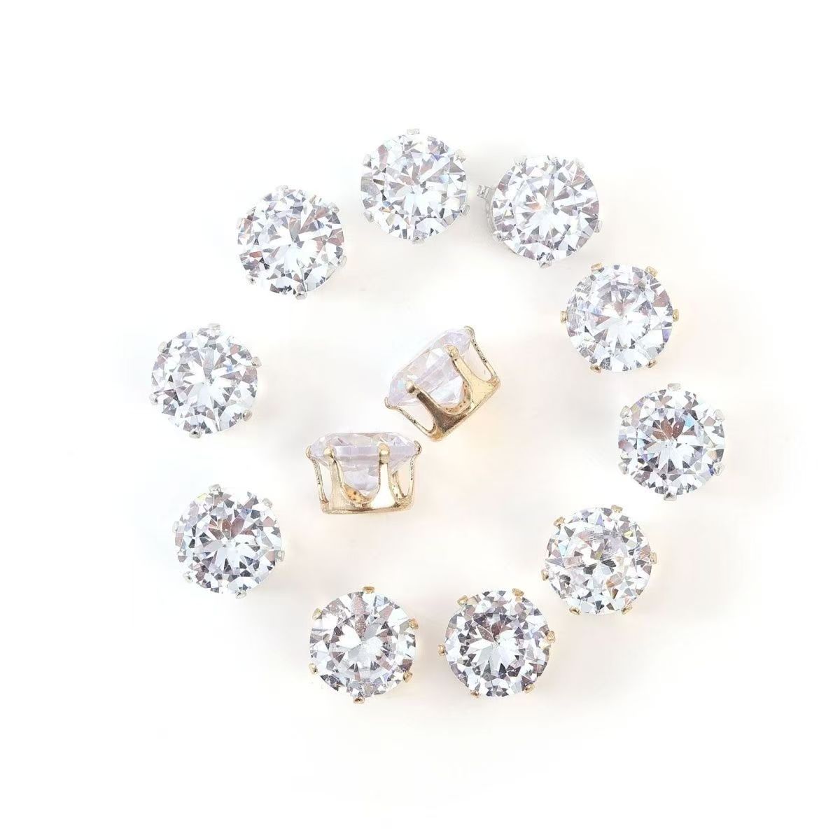 Intetr celebrity dopamine popular versatile paw zirconnium AAA zircon nail drill bursts with ultra-sparkling zircon genuine hand stitching
