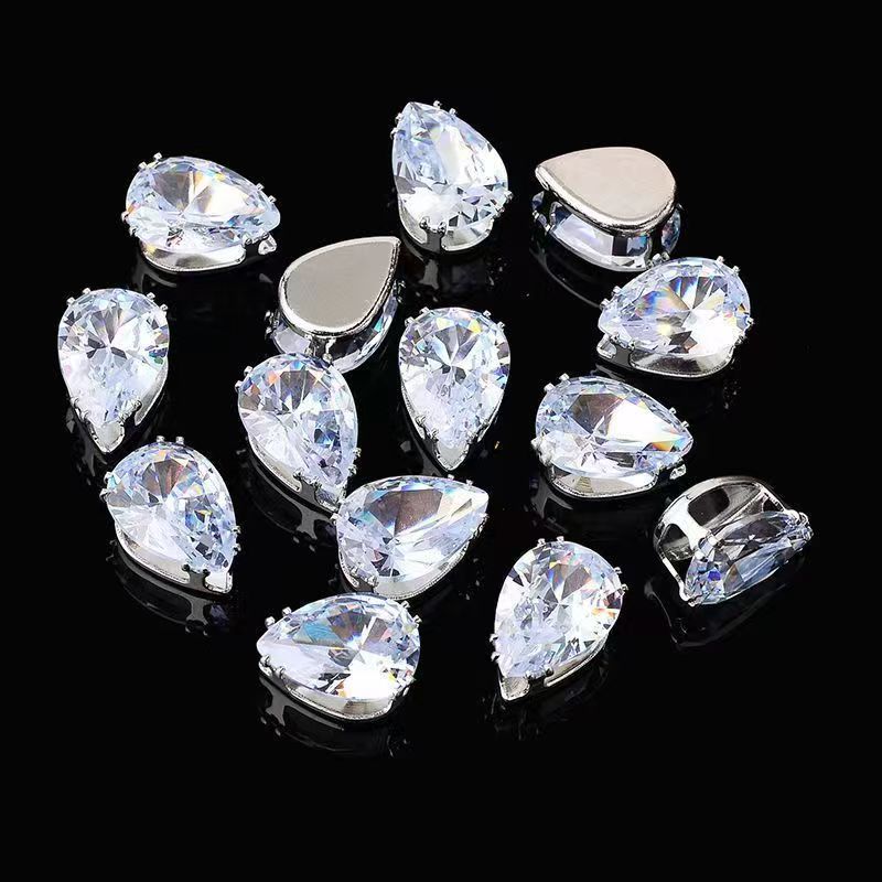Intetr celebrity dopamine popular versatile paw zirconnium AAA zircon nail drill bursts with ultra-sparkling zircon genuine hand stitching