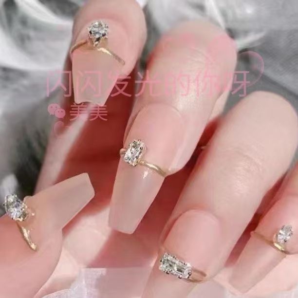 Intetr celebrity dopamine popular versatile paw zirconnium AAA zircon nail drill bursts with ultra-sparkling zircon genuine hand stitching