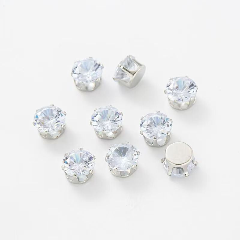 Intetr celebrity dopamine popular versatile paw zirconnium AAA zircon nail drill bursts with ultra-sparkling zircon genuine hand stitching