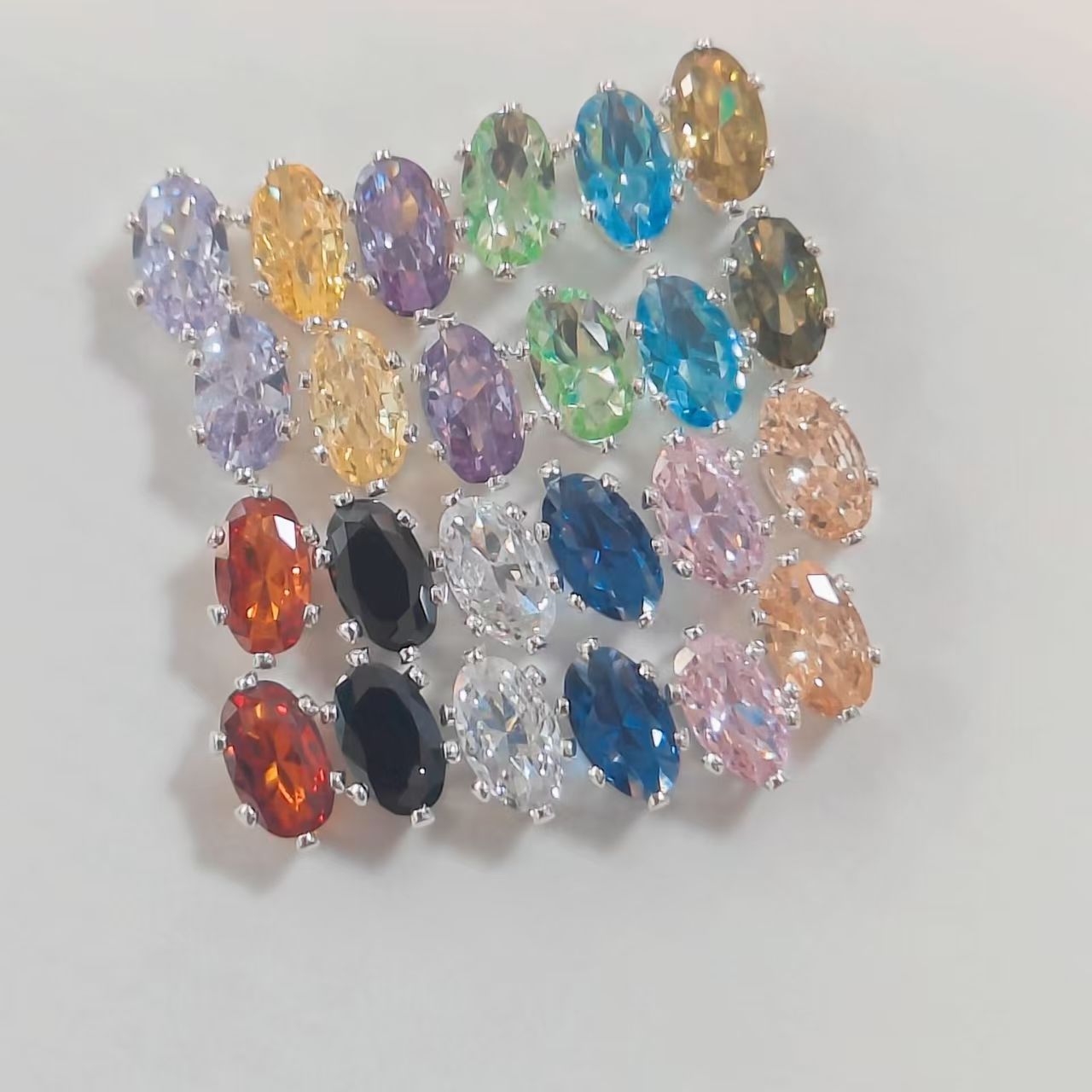 Flashy dopamine enchtement coloful claw zircon DIY hand stitch