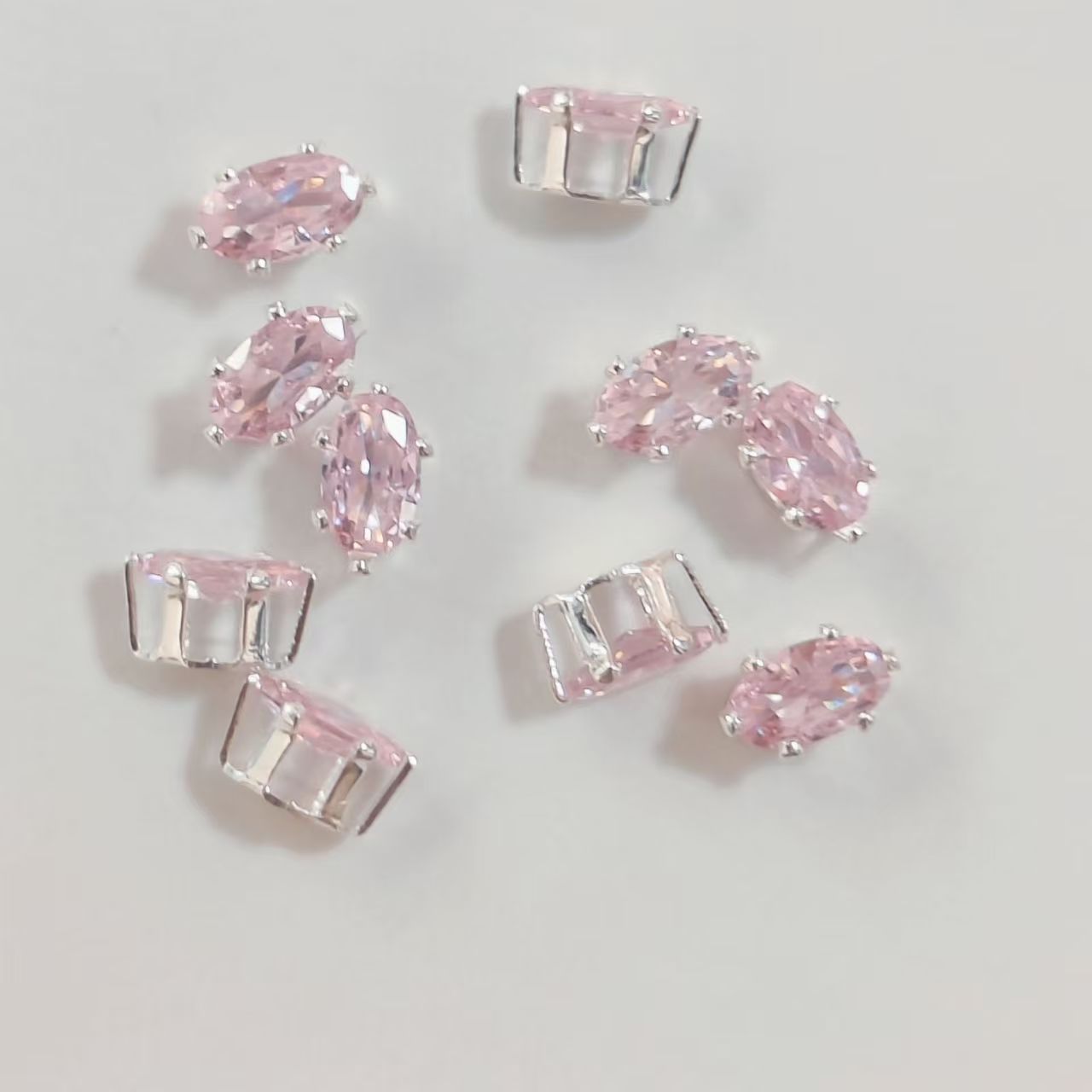 Flashy dopamine enchtement coloful claw zircon DIY hand stitch
