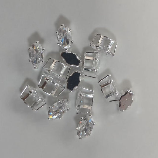 Flashy dopamine enchtement coloful claw zircon DIY hand stitch
