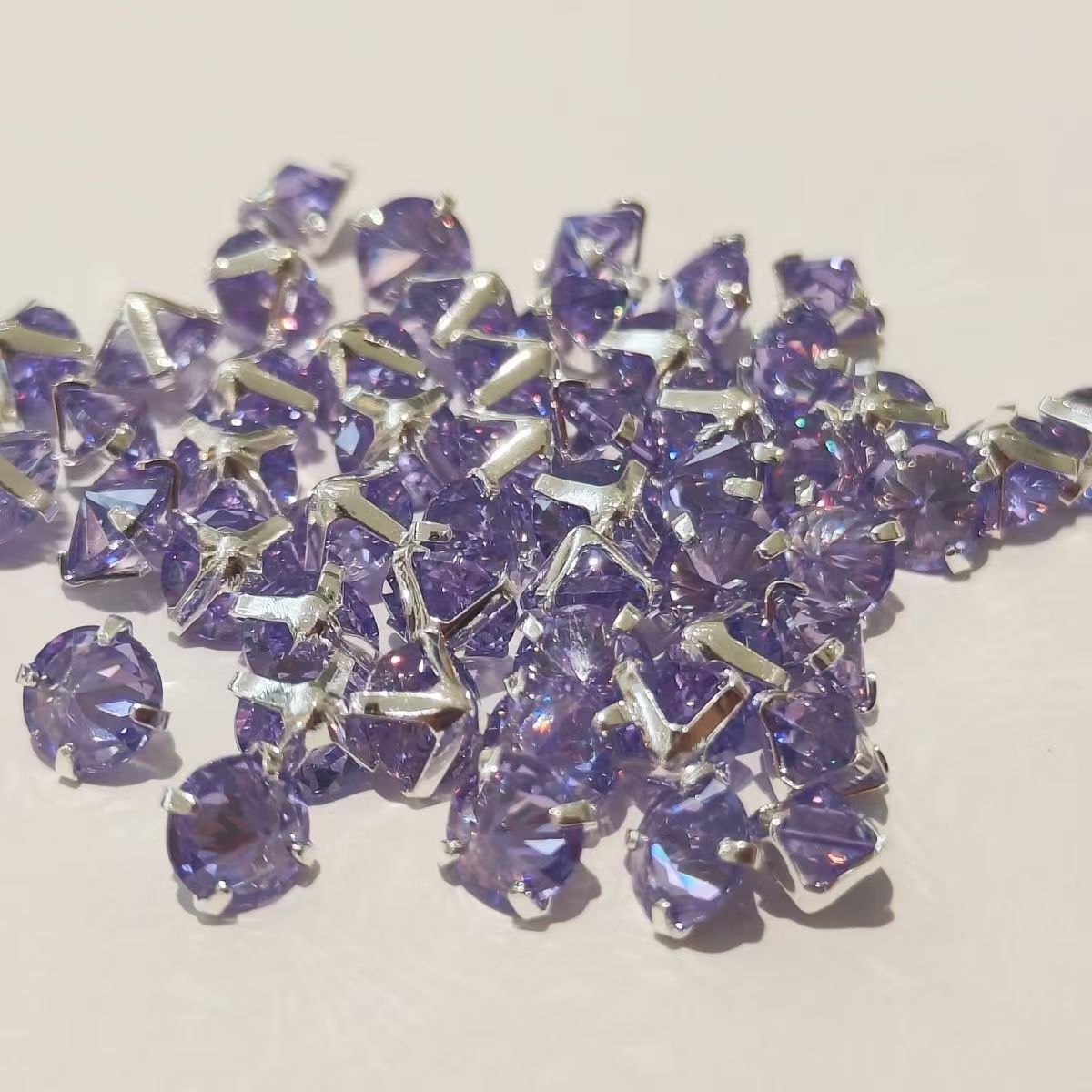 5mm round anti-clamp dopamine color DIY flash diamond burst flash crystal stringing accessories beads colorful pointed bottom