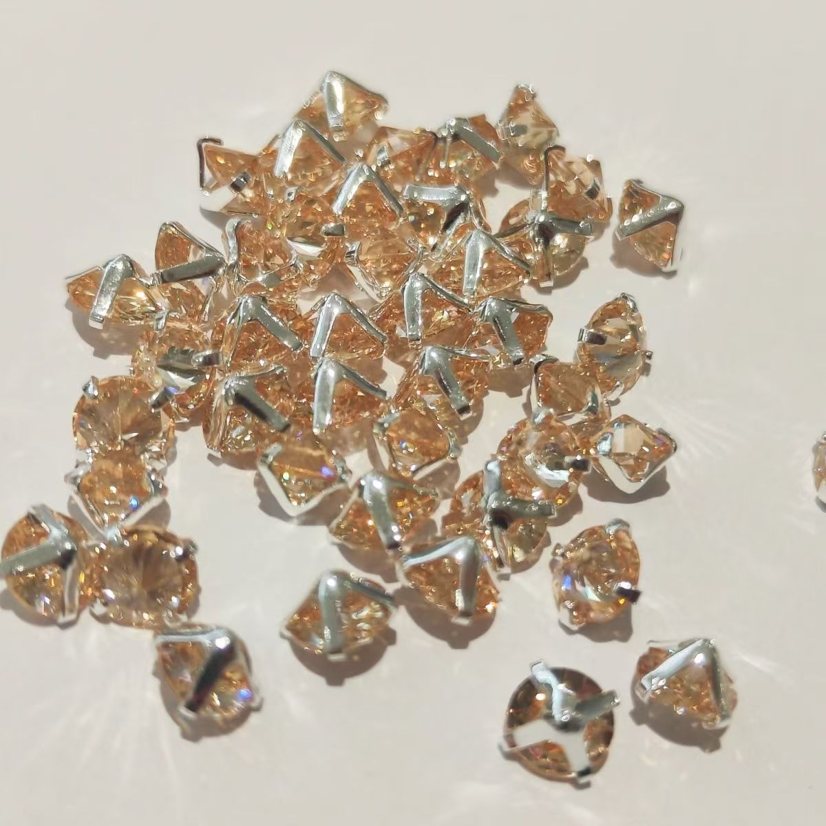 5mm round anti-clamp dopamine color DIY flash diamond burst flash crystal stringing accessories beads colorful pointed bottom