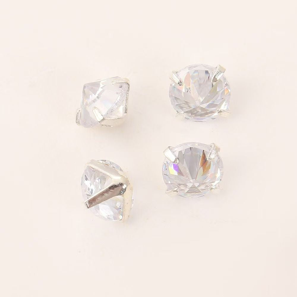 5mm round anti-clamp dopamine color DIY flash diamond burst flash crystal stringing accessories beads colorful pointed bottom